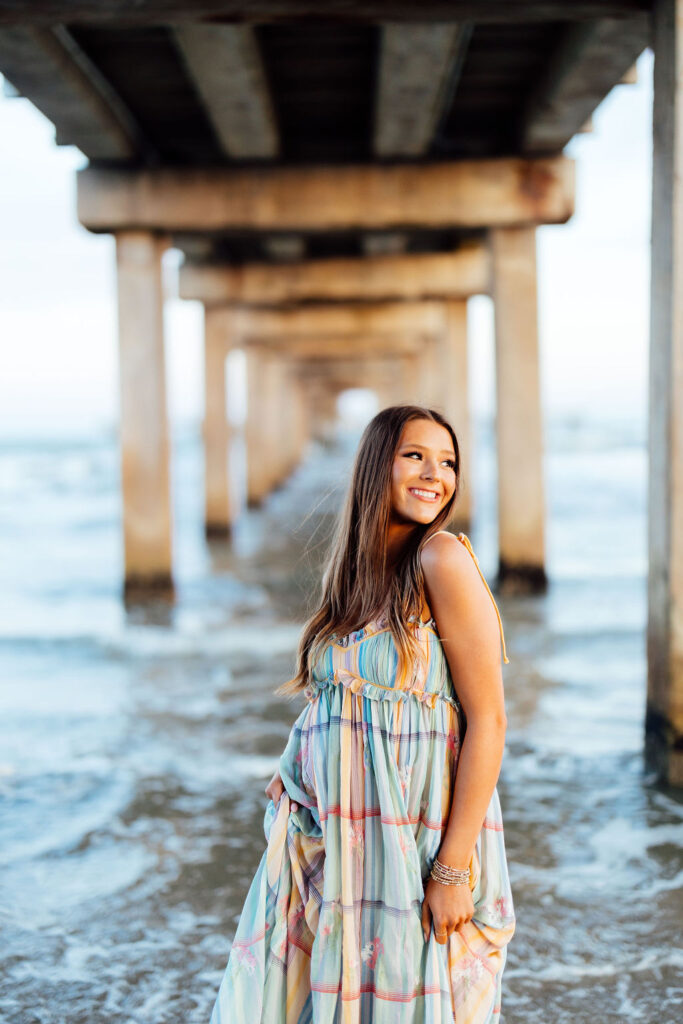 beach photos of girl during photoshoot