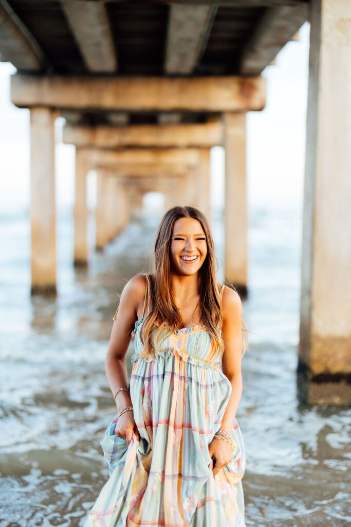 beach photos of girl during photoshoot