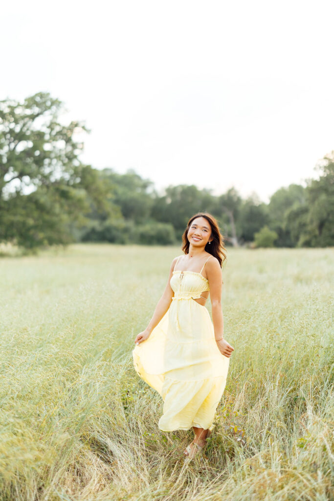 playful senior photoshoot in college station