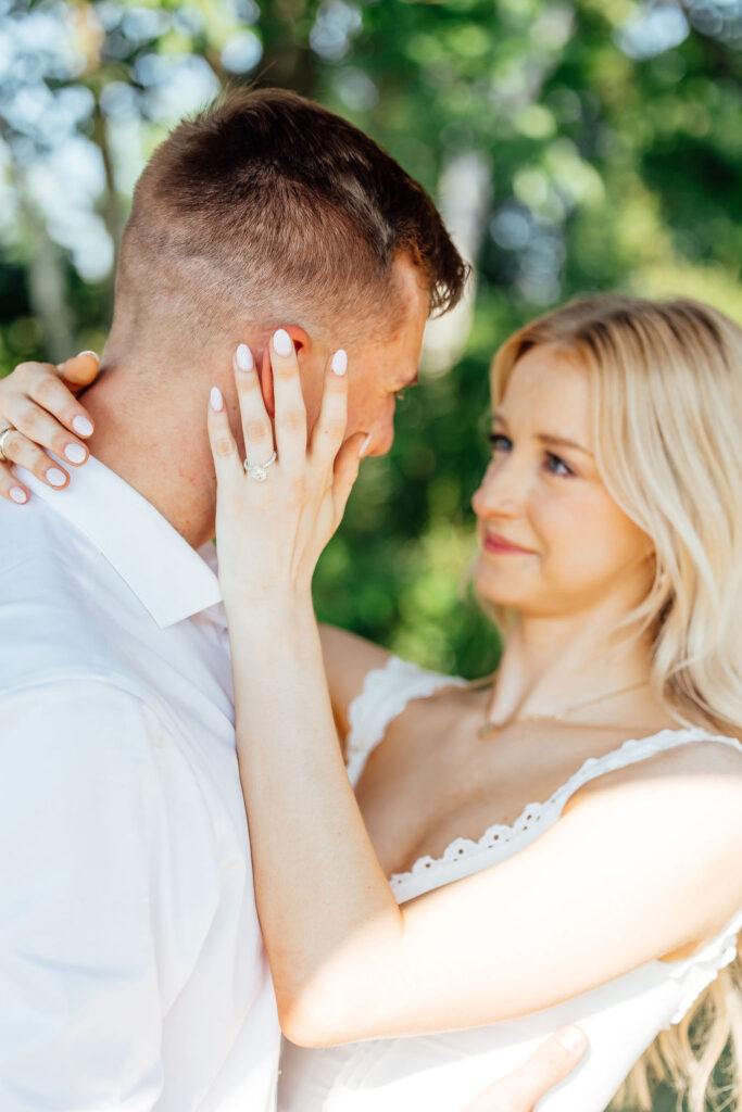 beautiful couple at their engagement session