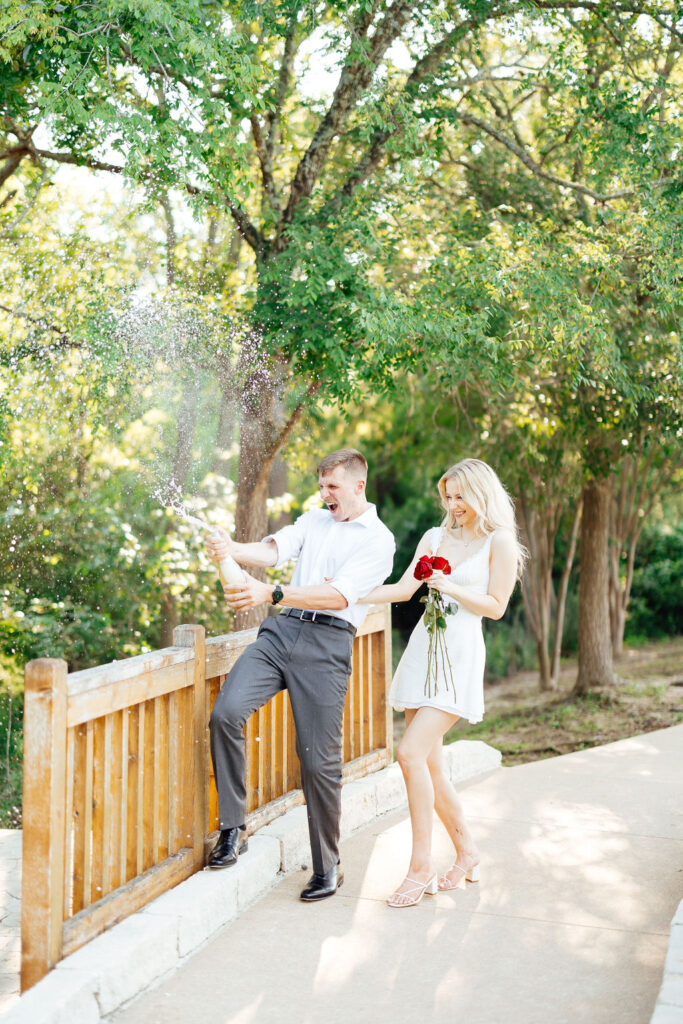 Sweet & Thoughtful Engagement Session at George Bush Library, TX