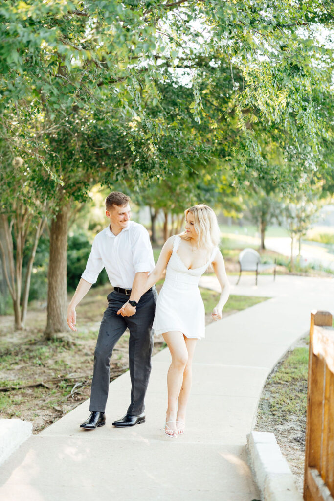 couple playing during their Sweet & Thoughtful Engagement Session