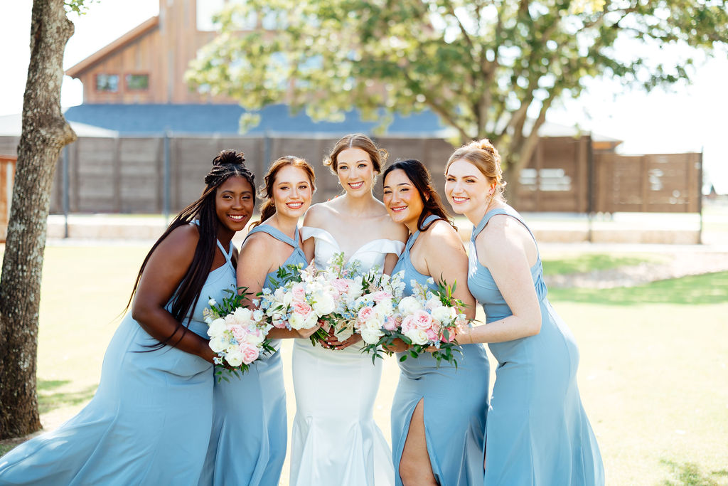 bride and her friends