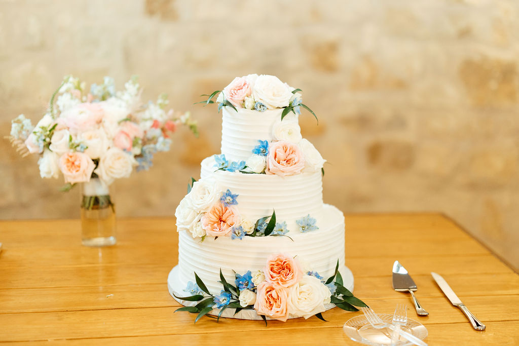 colorful and elegant wedding cake