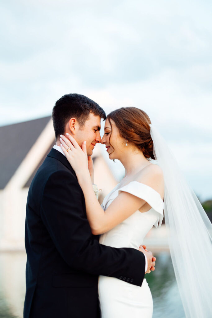 bride and groom after their colorful and fun wedding ceremony 