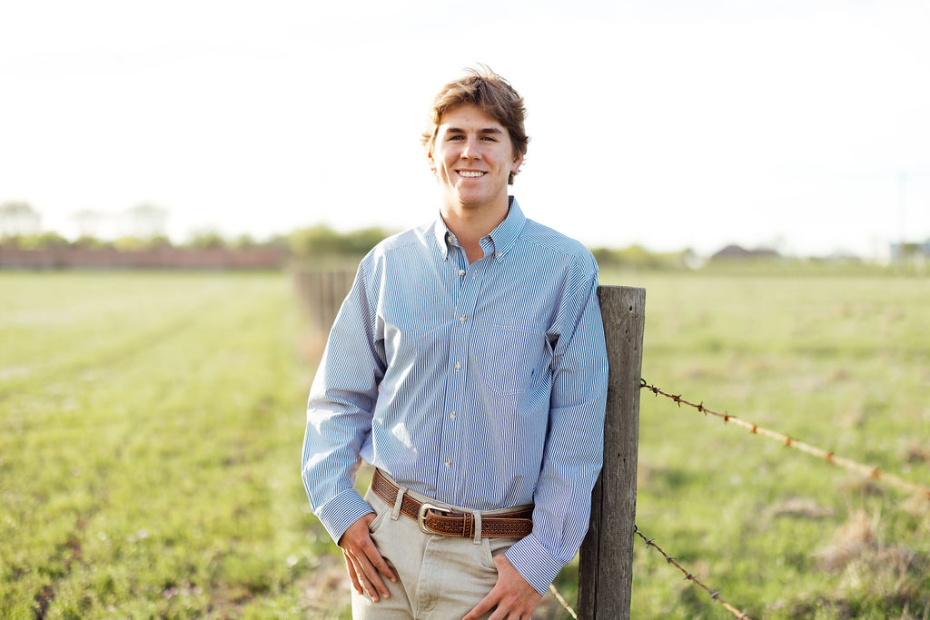 guy during senior photos in texas