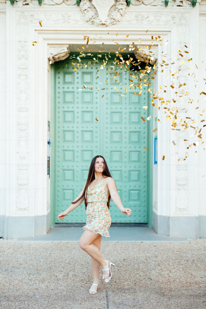 fun colorful senior session