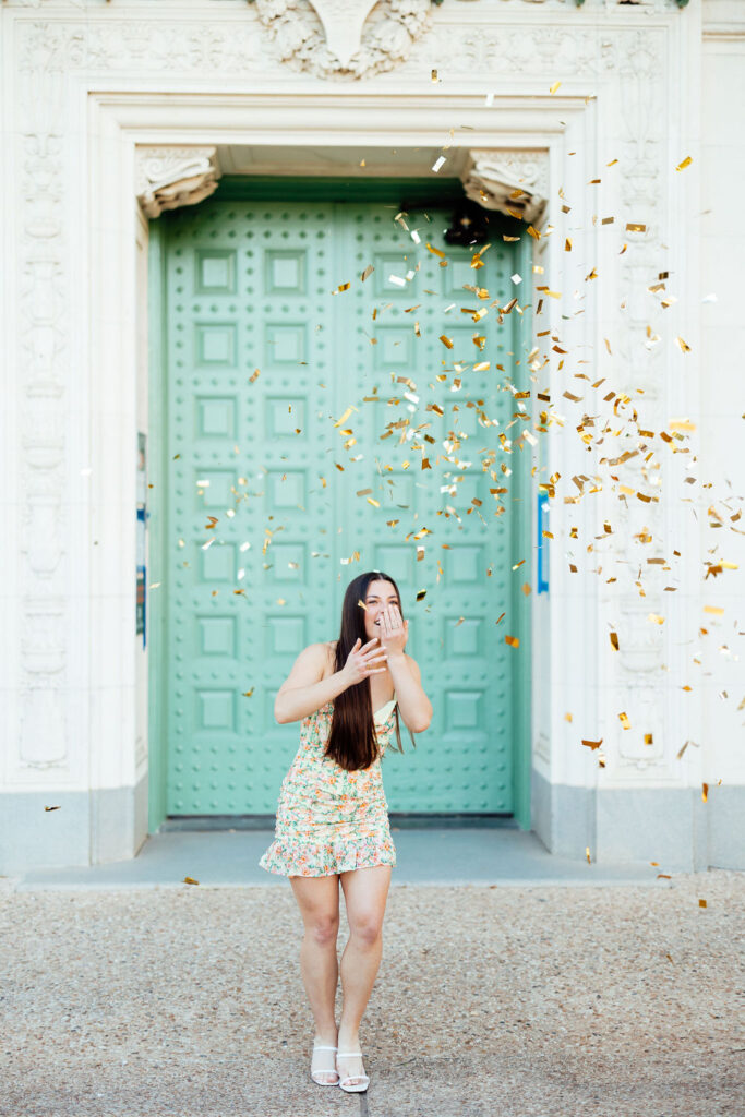 fun colorful senior session