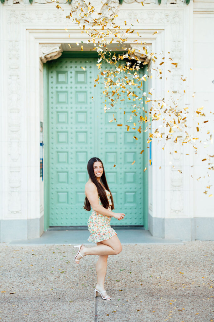 fun colorful senior session