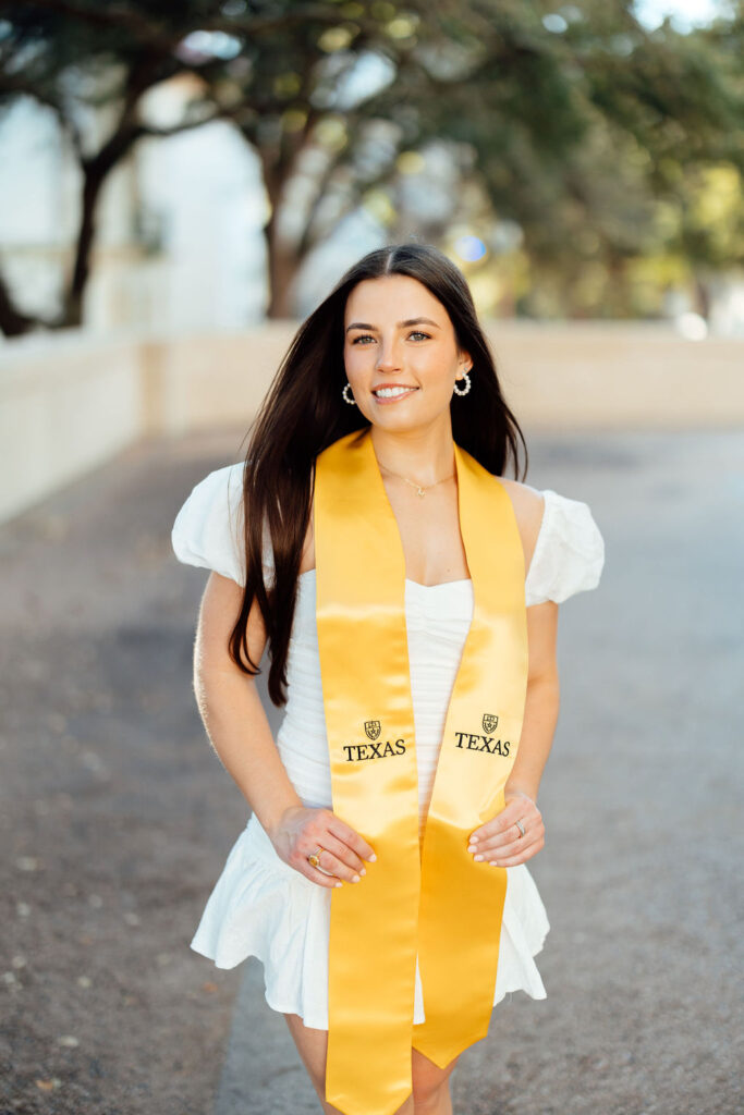 girl graduating from texas university