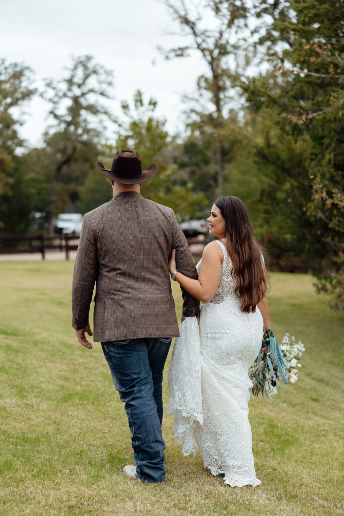 western wedding day at peach creek ranch in college station, texas